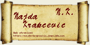 Najda Krapčević vizit kartica